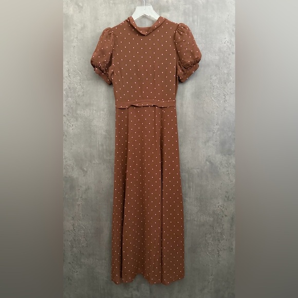Reformation x Devon Lee Carlson Michelle Puff Sleeve Dress B2581 - Picture 9 of 9